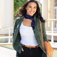 thumbnail image 3 of 35 Inch Satin Head Scarves Large Vintage Square Scarf Silk Feeling Satin Khaki, 3 of 5