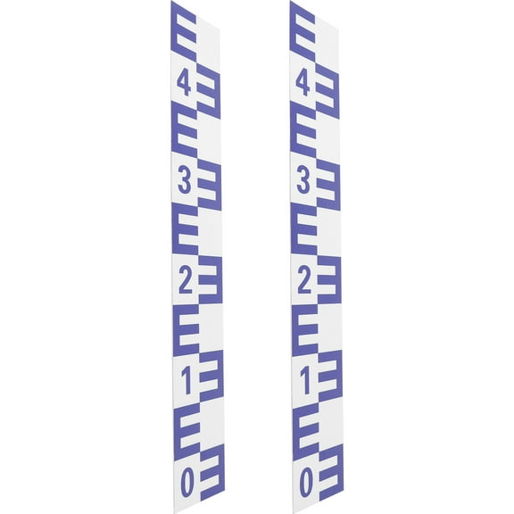 Soimiss Water Level Gauge Pond Water Level Sticker Blue Aluminium Sheet 2Pack