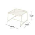 thumbnail image 5 of GDF Studio Douglas Outdoor Modern Metal 3 Piece Chat Set, Matte White, 5 of 13
