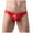 Red, variant on Mens Underwear Man Imitation Leather Patent Leather Knickers Low Waist Lingerie Briefs