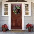 thumbnail image 2 of HAOAN Monogram Initial Letter Wreaths for Front Door with Striped Linen Bow & Grapevine Base Farmhouse Rustic Door Decor Spring Summer Green Wreath for Indoor Outdoor Home Xmas Decor, 2 of 6