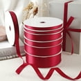 thumbnail image 6 of Tivamiko Single Face Satin Polyester Ribbon for Sewing, Crafts and Gifting, 100 Yard, 5/8 Inch, Wine Red, 6 of 6