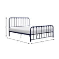 thumbnail image 4 of Lexicon Bethany Queen Metal Platform Bed in Navy Blue, 4 of 5