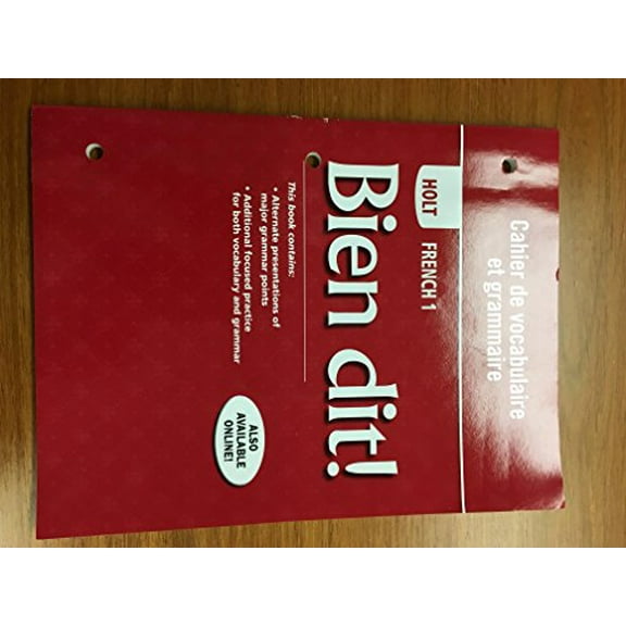Pre-Owned Cahier de Vocabulaire Et Grammaire Level 1a/1b/1 (Paperback) 0030797217 9780030797217