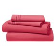 thumbnail image 5 of Bed Sheets, Premier 1800 Series 4 Piece Bed Sheet Set, Deep Pocket, Wrinkle, Fade, Stain Resistant, Luxury Soft Bedding Sheets & Pillowcases, King, Coral Pink, 5 of 9