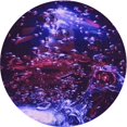 thumbnail image 1 of Ahgly Tapis Rond Lavable en Machine Intérieur Transitionnel Violet Améthyste Violet, 8 Pieds Rond, 1 of 7