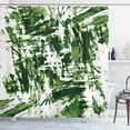 thumbnail image 1 of Ambesonne Monochrome Shower Curtain, Grunge Abstract Chaos, 69"Wx75"L, Fern Green, 1 of 3