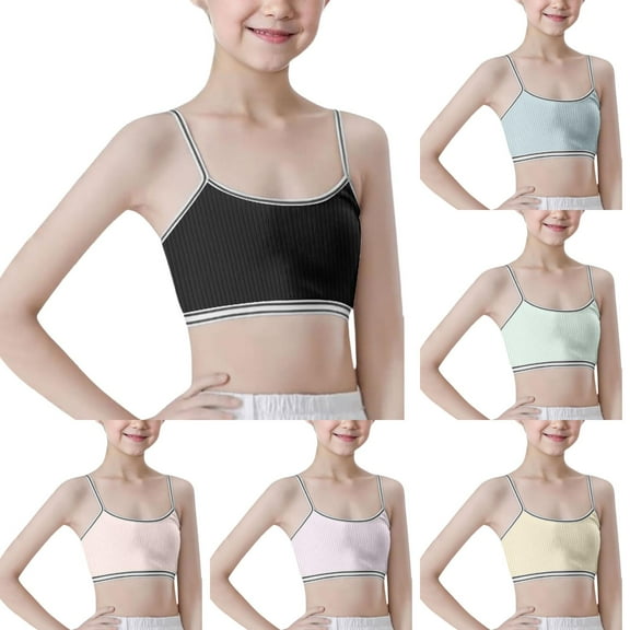 Training Bras for Girls Seamless Cotton Sports Bra Non Removable Pads Ultra Breathable Soft