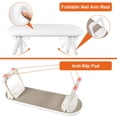 thumbnail image 2 of Diesisa Reposabrazos para uñas, reposamanos plegable de piel sintética para manicura, con tapete de uñas suave para mesa, reposamanos suave para uñas acrílicas/almohada de mano para uñas para uso en s, 2 of 5