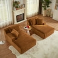thumbnail image 5 of LUCKHAO Oversized 79" Chaise Lounge Chair, Boneless Cloud Couch Sleeper with 3 Pillows, Ergonomic Design, No Assembly Required, Corduroy LoveseatK,Orange, 5 of 7