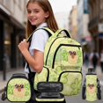 thumbnail image 2 of Yspwyqan Capybara Green Clover Kids Backpack Set for High School, with Lunch Box Water Bottle Bag, 17 Inch Lightweight Large Capacity Backpack for Boys Teens Travel Hiking, 2 of 7