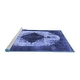 thumbnail image 2 of Ahgly Company Machine Washable Indoor Square Oriental Blue Industrial Area Rugs, 4' Square, 2 of 4