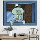thumbnail image 3 of Squidward's background fabricCartoon Tapestry Funny Tapestries Background for Dorm Living Room Wall Decor 70cmx100cm, 3 of 4