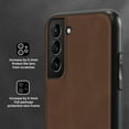 thumbnail image 6 of Nalacover Case for Samsung S21,Slim Luxury Premium PU Leather Non-Slip Grip Shockproof Bumper Anti-Scratch [ with Tempered Glass Screen Protector ] Cases for Samsung Galaxy S21, Brown, 6 of 8