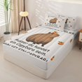 thumbnail image 2 of Homewish Cute Capybara Zipper Full Size Comforter Sets with Fitted Sheet and 2 Pillowcases,Kawaii Fruit Orange Print Zipper Bedding Set For Capybara Lovers,Reversible,4 Pieces, 2 of 7