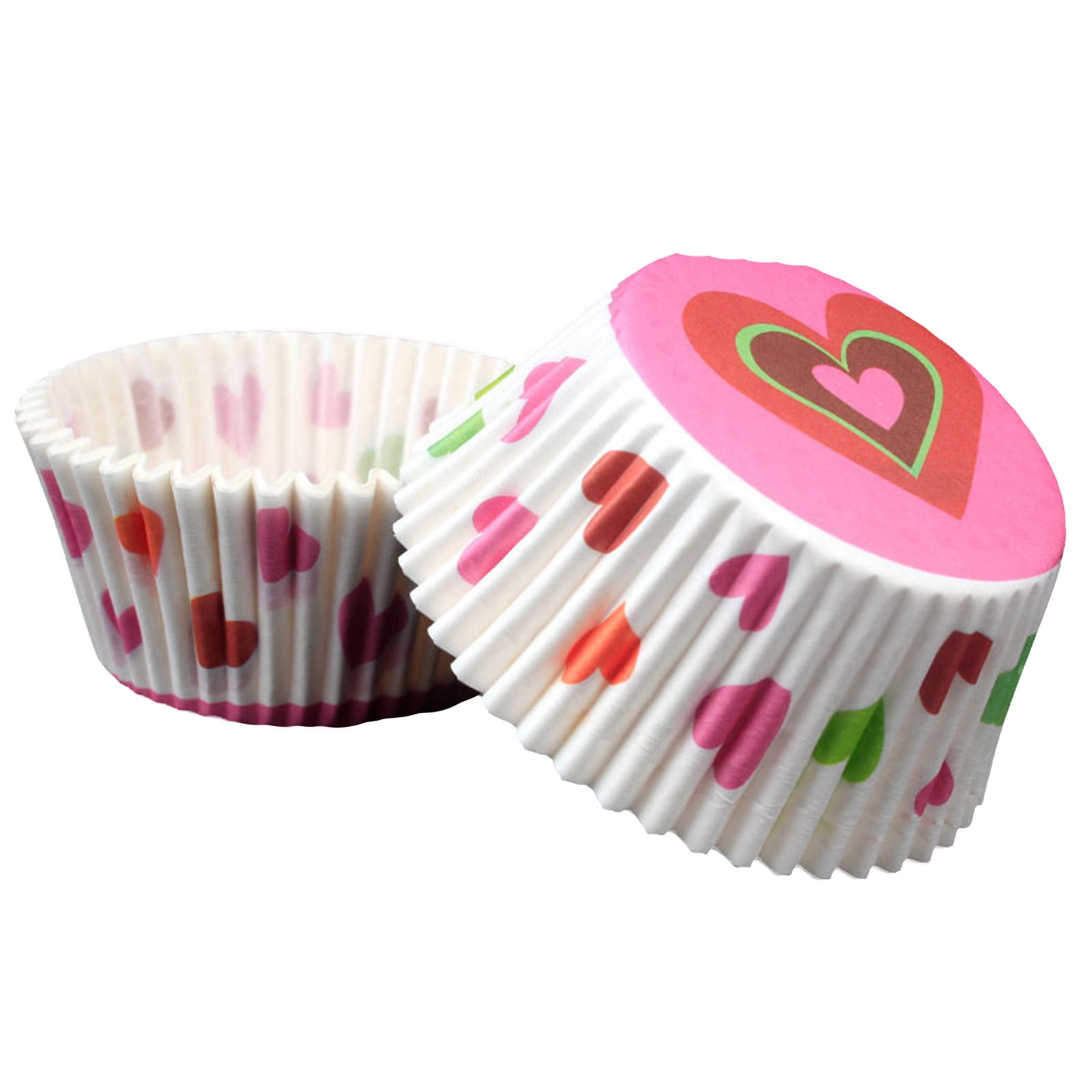 Baked Paper Cups Candy Muffin Decorations 100 Pieces Rainbow Color Cupcake Cases,Oil-Proof Paper Cups Cake Cups 