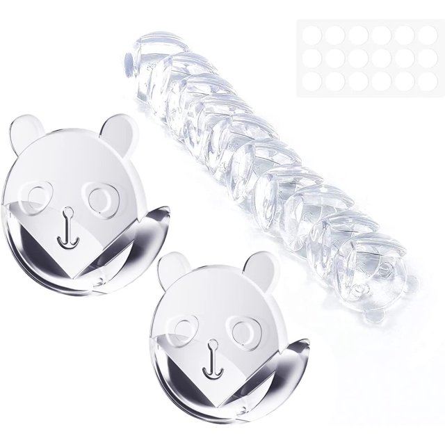 Protectores de esquina de mesa para bebé brillar Forma de oso transparente no tóxico