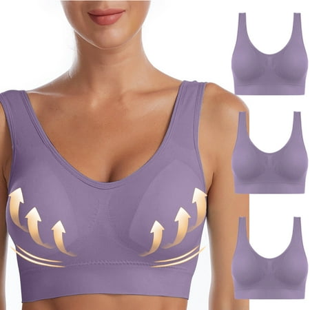 Staron Daisy Bras for Older Women Stretch Wireless Push Up Bra No Underwire Sport Everyday Bralettes Comfort Comfy Comfortable Braslettes