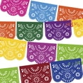 thumbnail image 4 of ADORNO DE PAPEL PICADO 1/2 DESTELLO MULTICOLOR ARTEMEX, FIESTA MEXICANA, CUMPLEAÑOS. 10 PZAS, 4 of 5