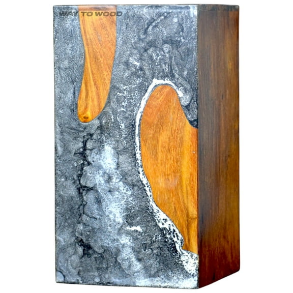 Wooden Urns for Human Ashes Adult Male, Female - Handmade Wooden Resin Urns for Burial & Home Memorial - Personalized Cremation Urn - Decorative Urn Box for Pet Ashes