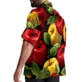 thumbnail image 3 of Fruit Men's Short Sleeve Hawaiian Beach Poplin Shirt Casual Printed Button Down Summer Unisex Shirt, 3 of 6