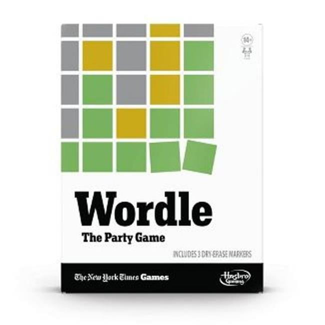 Wordle, The Party Game for 2-4 Players, with 3 Dry-Erase Markers