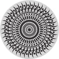 thumbnail image 1 of Ahgly Company Indoor Round Patterned Platinum Gray Novelty Area Rugs, 6' Round, 1 of 6