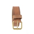 thumbnail image 2 of 1-1/2 in. US Steer Hide Leather Double Stitch Men's Belt with Antique Brass Finish Roller Buckle, 2 of 2