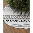 thumbnail image 7 of Boho Geometric Christmas Tree Skirt 36 Inches Large Christmas Skirt Tree, Black White Modern Abstract Art Aesthetics Tree Skirt Christmas Decorations for Fireplace Party Holidays Indoor Outdoor, 7 of 7