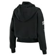 thumbnail image 3 of Women's WEAR by Erin Andrews  Black Dallas Cowboys Patch Pocket Cropped Full-Zip Bomber Jacket, 3 of 5