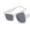 White, variant on Brown Sunglasses Accessories for Women Resin Trendy Classic Square 70S 80S 90S Vintage Shades Double Bridge Aviators One Size