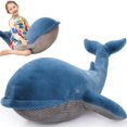 thumbnail image 1 of Peluche MaoGolan de 110 cm con forma de ballena grande y suave, 1 of 5