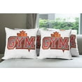 thumbnail image 6 of Ambesonne Fitness Throw Pillow Cover 4 Pack, Vibrant Gym Sign Star, 24", Red Petrol Blue Orange, 6 of 7