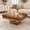 Brown, variant on YWEN Luxurious Mirrored Coffee Table with Faux Diamond Inlay - Contemporary Square Three-Tier Center Table for Living Room - High Quality Clear Tempered Glass and Acrylic - Easy to Assemble