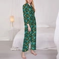 thumbnail image 3 of Kdxio Pineapple And Cactus Women's Pajama Sets Long Sleeve Button Down Sleepwear Nightwear Soft Pjs Lounge Sets-Small, 3 of 7