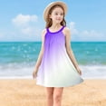 thumbnail image 2 of QTOCIO Toddler Girls Dresses, Baby Girl Summer Clothes, Kids Girls Cute Gradient Sleeveless Camisole Dress A Line Suspenders Wrinkle Dress, Purple, 4 Years, 2 of 8