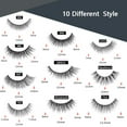thumbnail image 2 of 10 Pair Magnetic Eyelashes with Eyeliner Natural Look Reusable False lashes eyeliner with Tweezers Waterproof Glue-Free for Women Makeup Gift, Upgraded, 2 of 8
