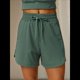 thumbnail image 4 of Pantalones Cortos Deportivos con Cordón para Mujer, de Cintura Alta, para Hacer Ejercicio en Verano, con Bolsillos. Verde Oscuro S, 4 of 7