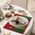 thumbnail image 6 of Christmas Placemats Set of 6, 12x18 Inch Red Pines Trees Table Mats, Seasonal Winter Xmas Holiday Table Decors for Home Kitchen Dining Party, 6 of 7