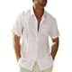 thumbnail image 1 of Sunloudy Camisa casual para hombre, color sólido, manga corta, cuello de solapa, ajuste delgado, tops de ocio con botones Sunloudy moda, 1 of 4