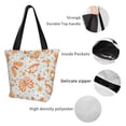 thumbnail image 4 of Kll Tote Bag For Women Retro Floral Butterfly Print Shopping Grocery Reusable Bags For Office School Shopping Travel, 4 of 7