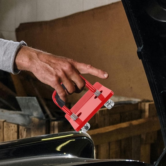 LOLIPPYY Heavy Duty Hitch Clamp with Anti-Rattle Stabilizer, Red Towing Hook for Cars and Trucks