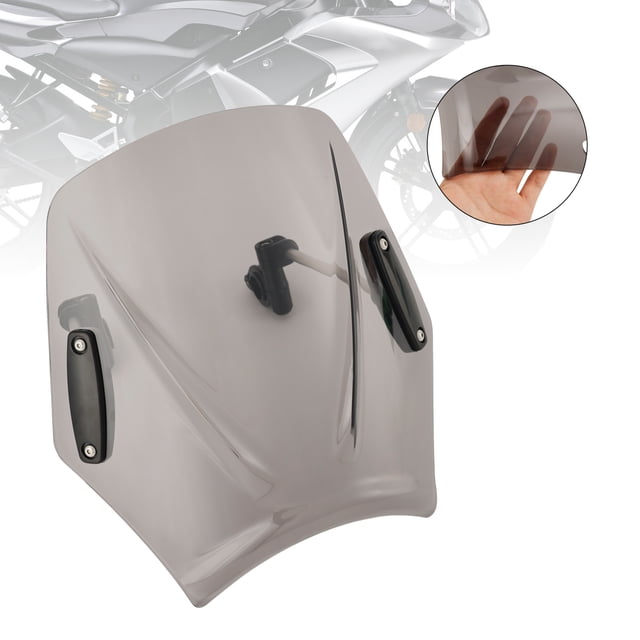 Windshield WindScreen Universal fits for Motorcycle with 22mm / 7/8" handlebar Gray