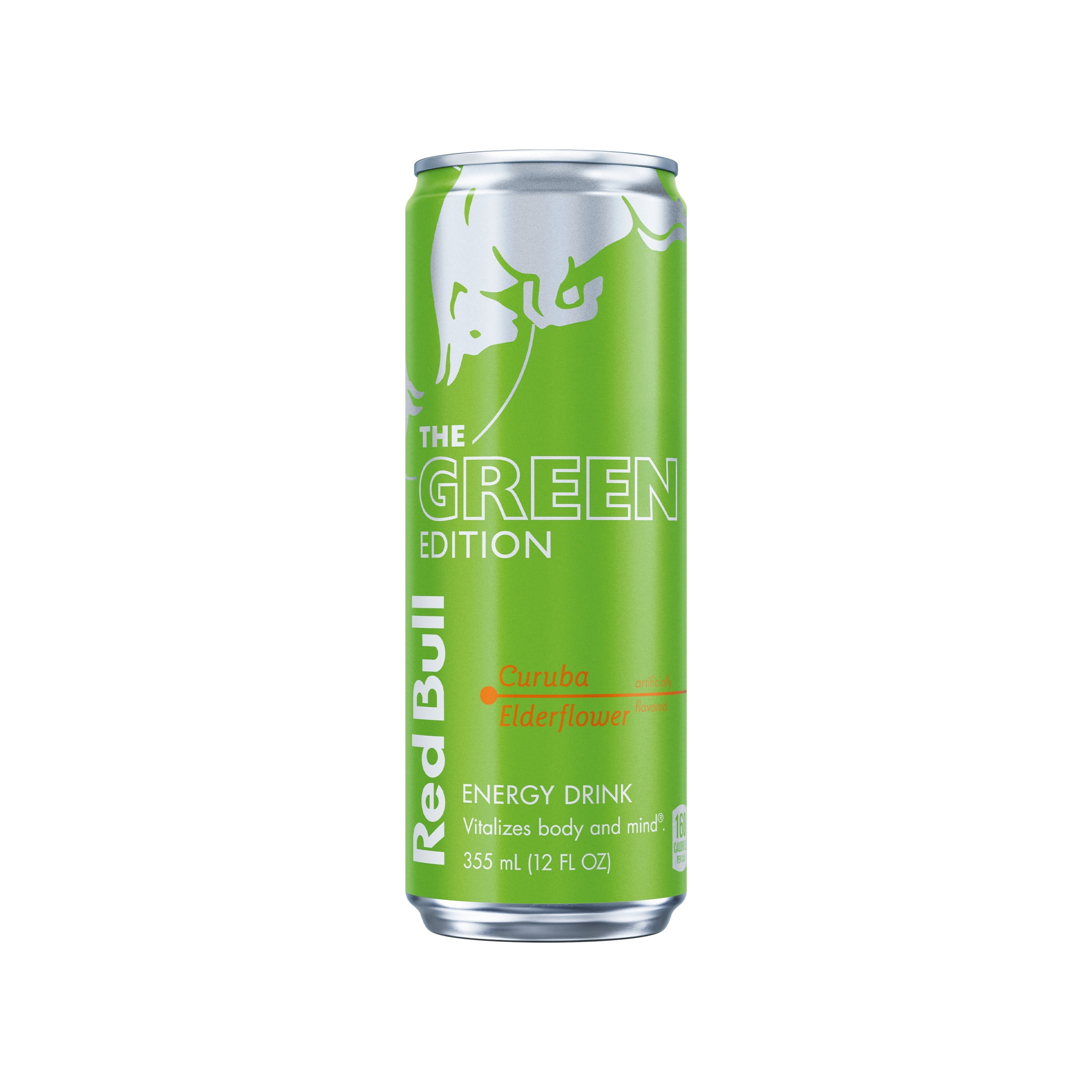 (4 pack) Red Bull Green Edition Energy Drink, Curuba Elderflower, 12 fl. oz. Can,  114mg Caffeine