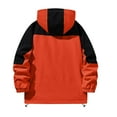 thumbnail image 4 of Men's Windbreakers Color Blocked Three Proof Mountaineering Suit Three In One Thick Warm Long Sleeve Hooded Casual Outwear Windbreaker Front-Zip Jacket Red L, 4 of 8