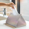 thumbnail image 4 of Rocae Glitter Light Pearl Print Long Tissue Box Lid Durable Leather Tissue Box Lid Can Be Used as Modern Home Decoration, 4 of 9