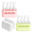 thumbnail image 1 of 2 Pzs Botellas De Viaje 4 En 1 Portátiles Recargables 400ml Xtellar Blanco, 1 of 4