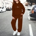 thumbnail image 4 of Kiijoy Big Girls Outfits Fleece Tracksuit Paris Print Hoodie Sweatpants Set, Sizes 10-11, 4 of 4