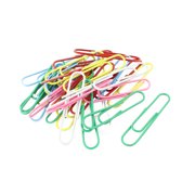 Unique Bargains 30 Pcs Assorted Color Metal Paper Clip Office Home Stationery School Supplier