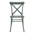 thumbnail image 4 of Weston Home Perry X-Back Metal Dining Chairs, Set of Two, Antique Sage, 4 of 9